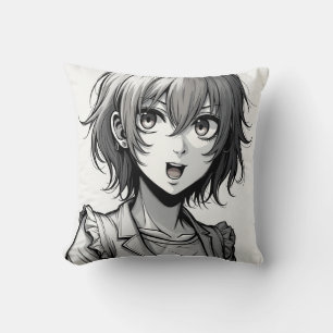 Coussin Fille Anime Conception de personnage dynamique d