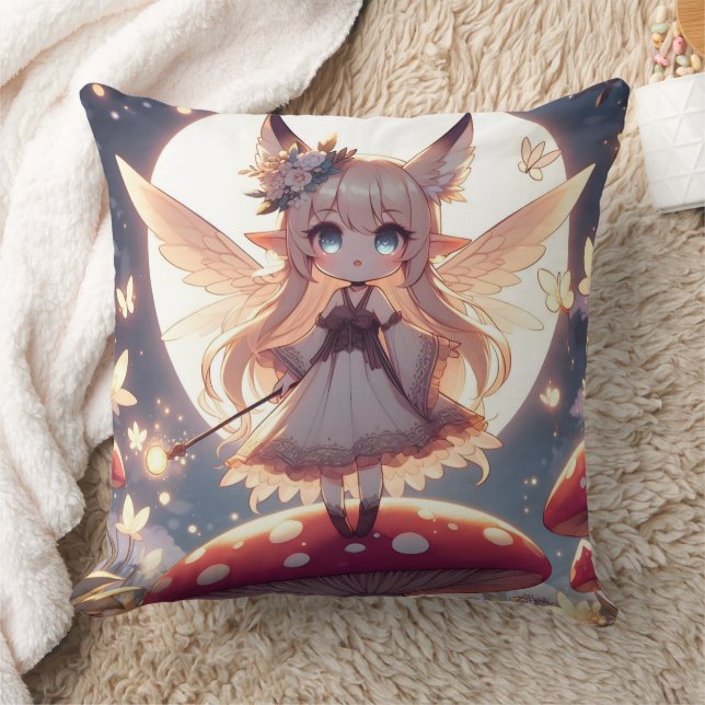Coussin Fille Anime Pixie Hippie Lune Fée (Couverture)