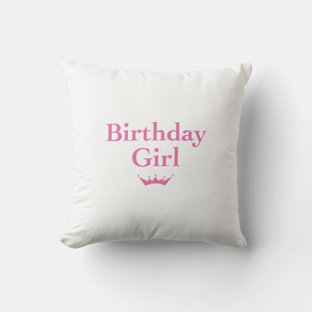 Coussin Fille d'anniversaire (Recto)
