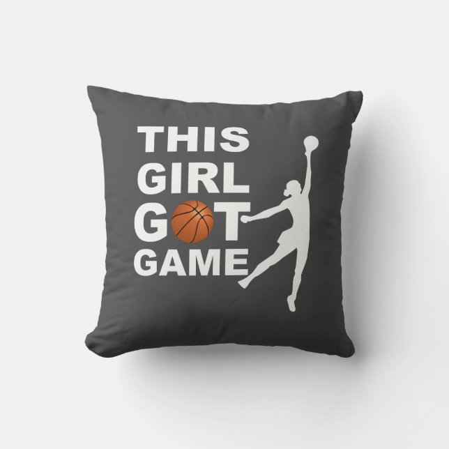 Coussin Fille de basket-ball (Recto)
