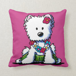 Coussin Fille de danse polynésienne de KiniArt Westie