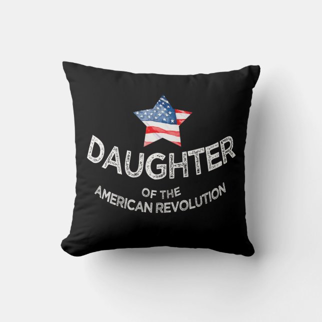 Coussin Fille de la révolution américaine DAR Star (Recto)