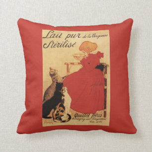Coussin Fille de lait de Vingeanne avec des chats