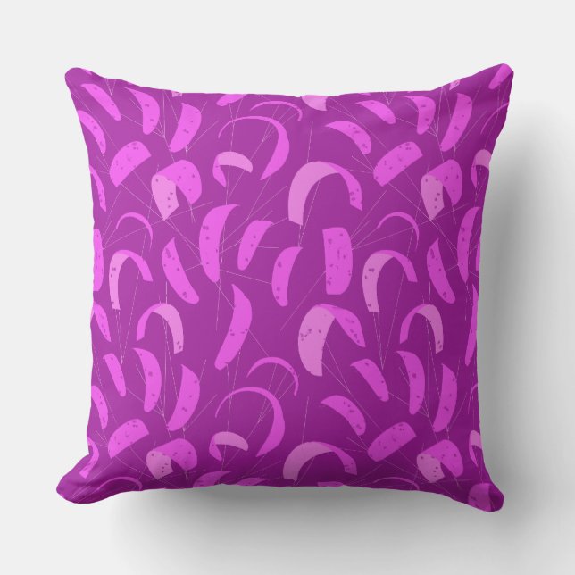 Coussin Fille de surfer rose Kite Surfing (Recto)