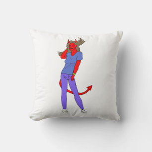 Coussin fille diable