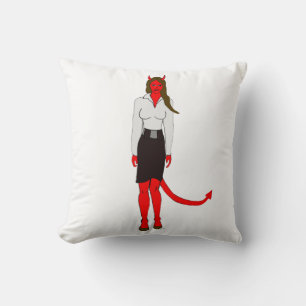 Coussin fille diable