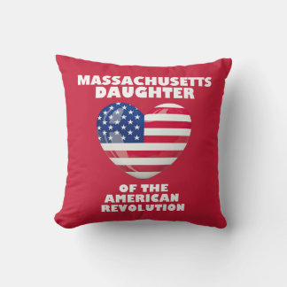 Coussin FILLE DU MASSACHUSETTS Révolution Américaine DAR U