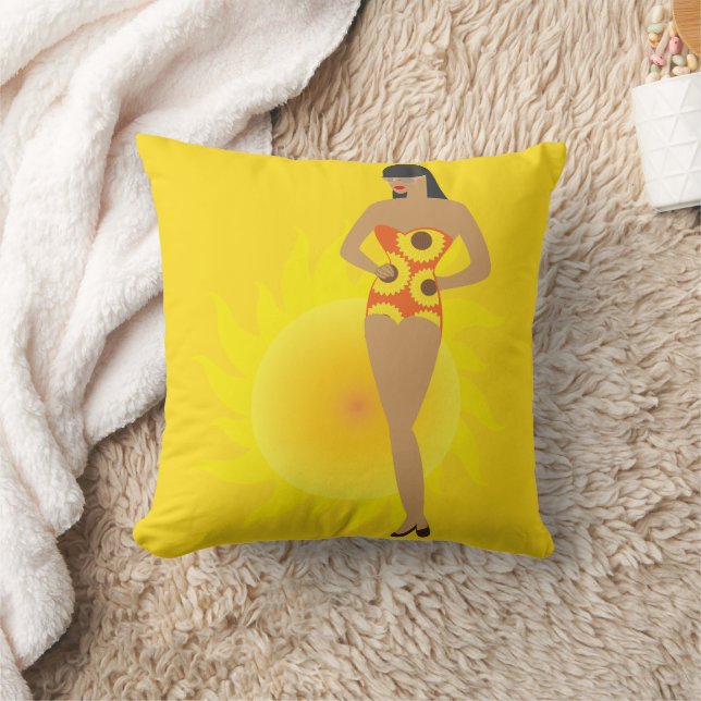 Coussin Fille en Bikini (Couverture)