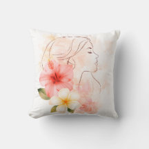 Fille ferme les yeux aquarelle à l'eau de fleur
