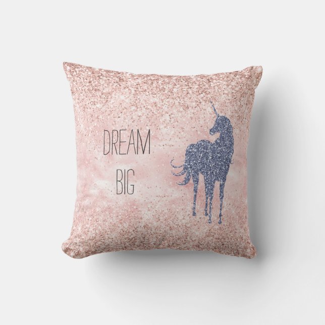 Coussin Fille Glam Blush rose violet Parties scintillant U (Recto)