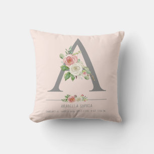 Coussin Fille nouveau-née Monogram   Statistiques de naiss