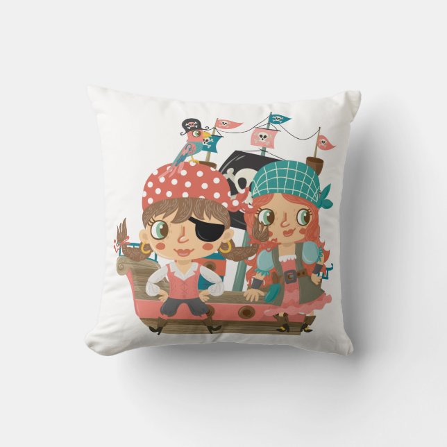 Coussin Fille pirates (Recto)