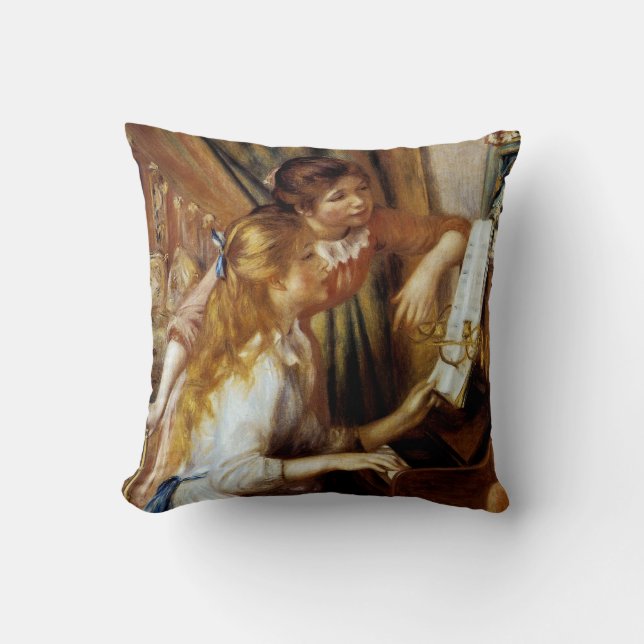 Coussin Filles au piano (Recto)