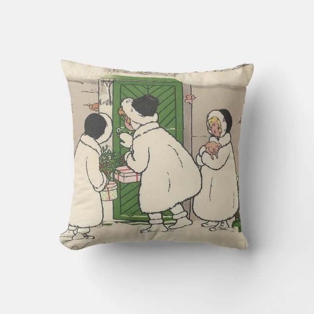 Coussin Filles de neige vintages (Recto)