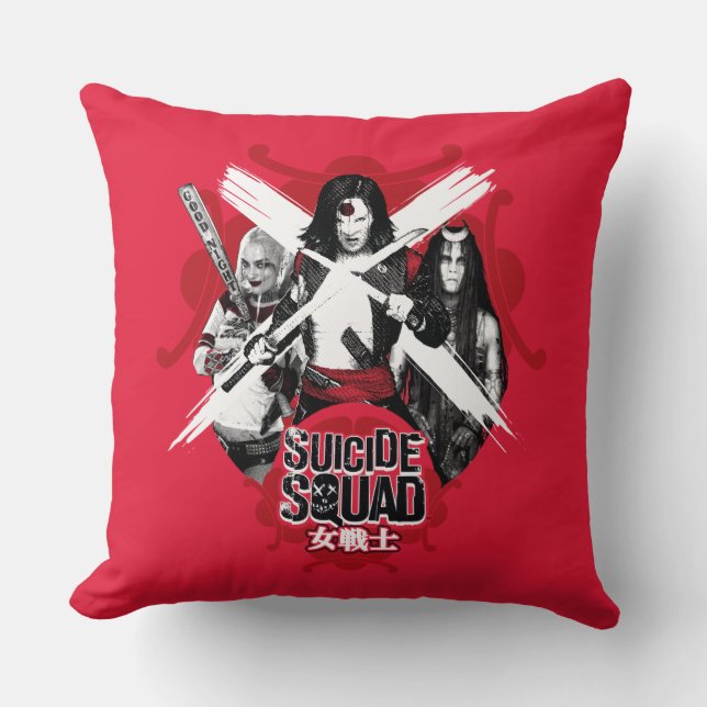 Coussin Filles "guerrière féminine " de peloton du peloton (Recto)