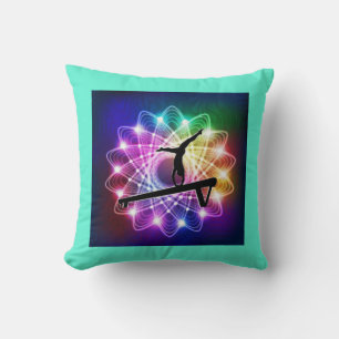 Coussin Filles Gymnastique Solde poutre Nom personnalisé C