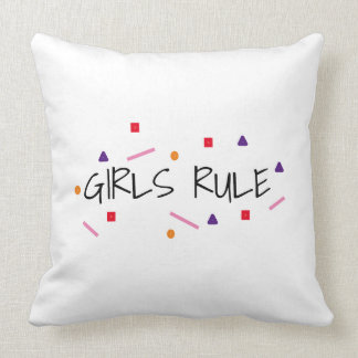 Coussin Filles mignonnes Règle Motif géométrique amusant