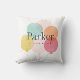 Coussin Filles modernes Balloon Bunch Arc-en-ciel Enfants