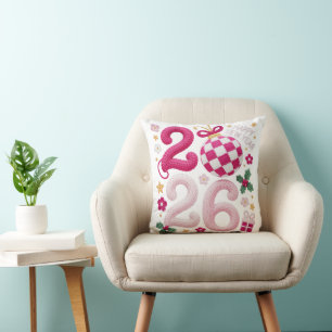 Coussin Fils à crocheter Bonne Année 2026