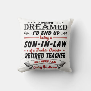 Coussin Fils En Droit De L'Enseignant À La Retraite Awesom