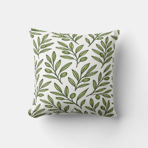 Coussin fine branche d'olivier
