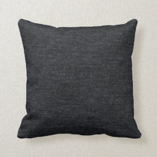 Coussin Finement texture de laine de Merino de charbon de