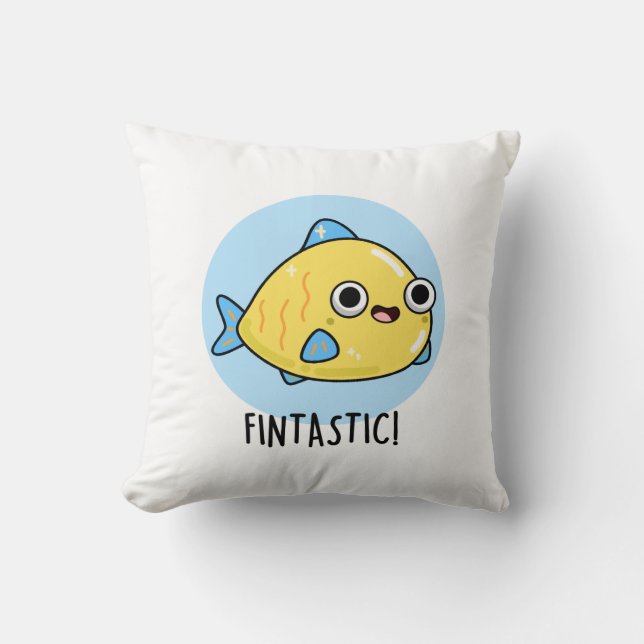 Coussin Fintastic Funky Fish Pun (Recto)