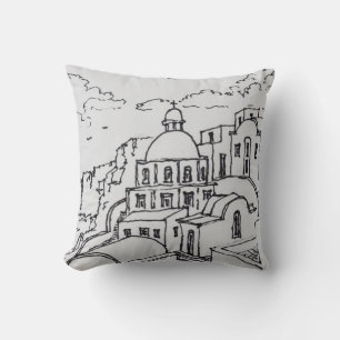 Coussin Fira, île de Santorin, Grèce