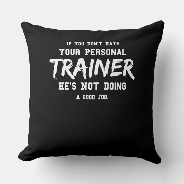 Coussin Fitness Personal Trainer Gym Motivation (Recto)