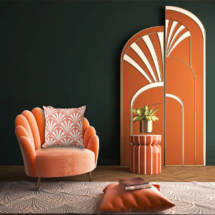 Coussin Fizz de corail et fans blancs
