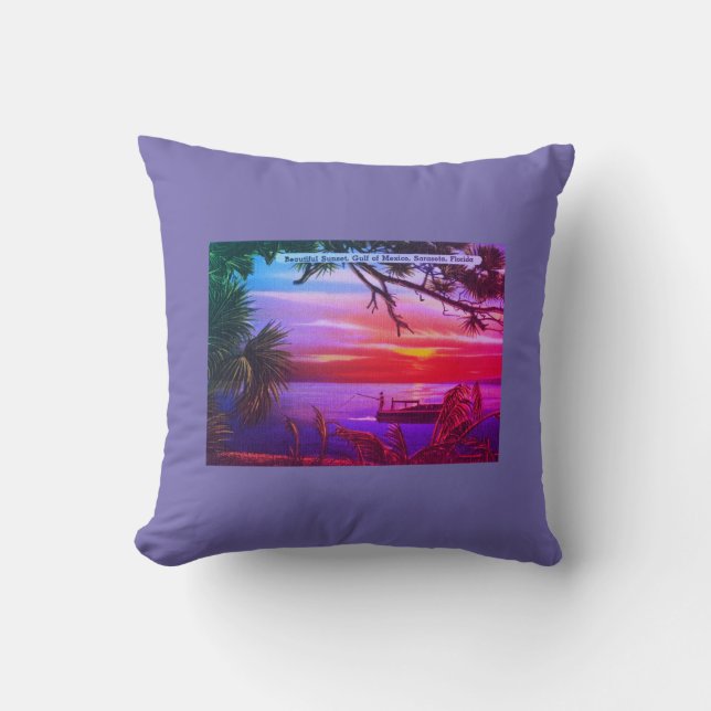 Coussin FL Beach Sunset - Gulf of Mexico (Recto)