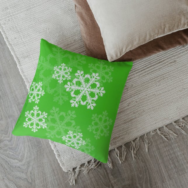 Coussin Flacon de Noël vert et blanc (Créateur téléchargé)