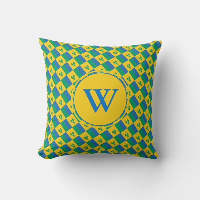 Coussin FLAG D'APPAREILS VICTIMES DE MONogramme ST (Recto)