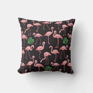 Coussin flamand avec motif feuille monstera palm. 