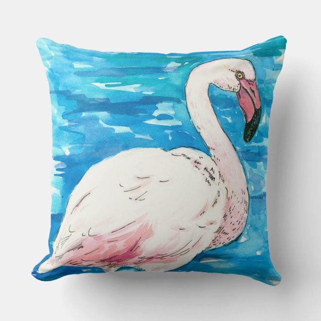 Coussin flamant rose (Recto)