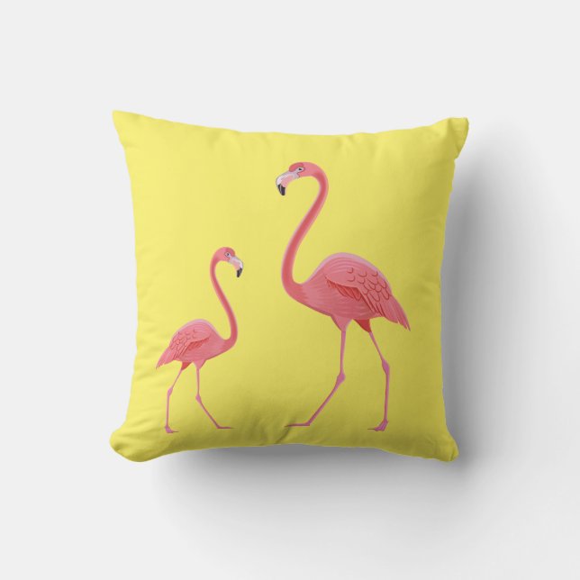 Coussin Flamant rose d'oreiller extérieur (Recto)