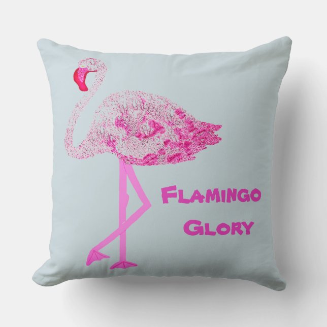 Coussin Flamant rose gloire (Recto)