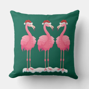 Coussin Flamant rose Lover Xmas Éclairage Père Noël Flaman