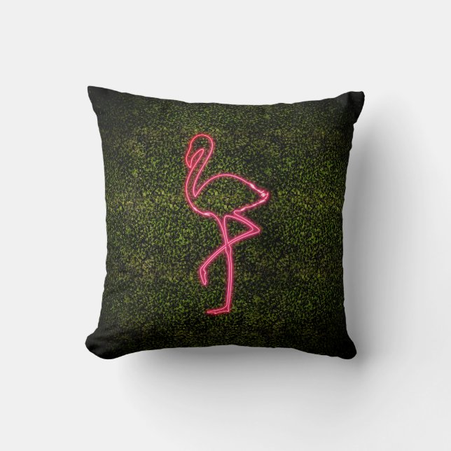 Coussin Flamant rose néon Boxwood (Recto)