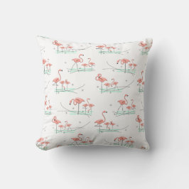 Coussin Flamant rose Ocean Multi aqua carré arrière