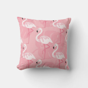 Coussin Flamants roses : illustration vintage sans soudure