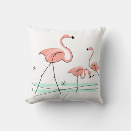 Coussin Flamants roses Ocean Trio 2 aqua retour carré