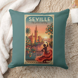 Coussin Flamenco au coucher de soleil à Séville