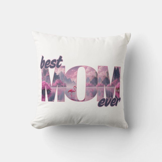 Coussin Flamingos dans un monde de rêve (Recto)