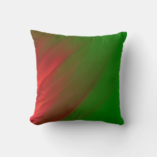 Coussin Flamme abstraite rouge et verte