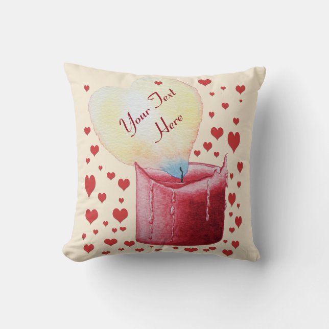 Coussin flamme en forme de coeur (Recto)