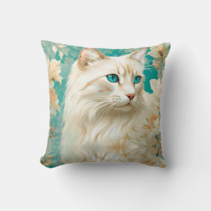 Coussin Flamme Lynx Point Siamese Portrait Art