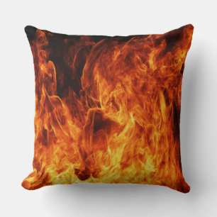 Coussin Flamme orange