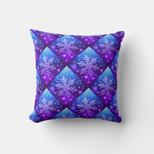 Coussin Flammes de neige / Nuit d'hiver / Miami