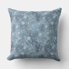 Coussin Flammes de neige sur une fenêtre en verre congelé
